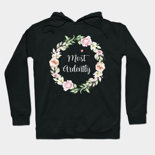 Floral Most Ardently Circle Hoodie by printalpha-art